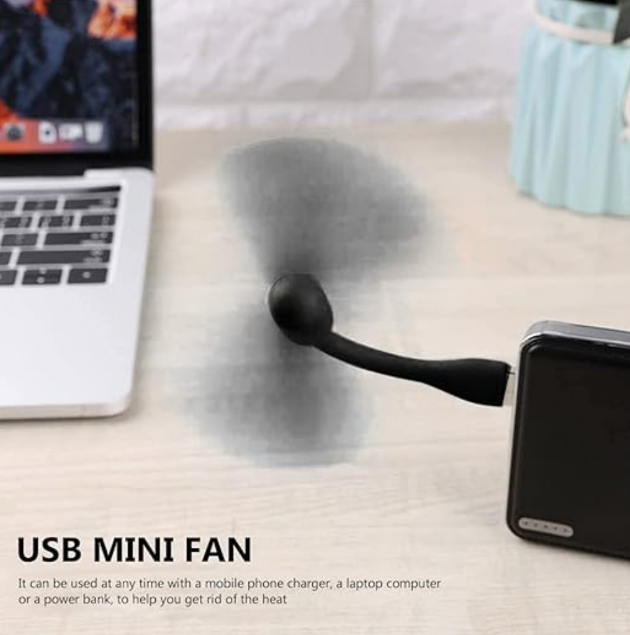 Mini ventilator cu alimentare prin USB, Zola®, silicon, brat flexibil, 1W, 14.5x15x8.9 cm, negru Mini ventilator cu alimentare prin USB, Zola®, silicon, brat flexibil, 1W, 14.5x15x8.9 cm, negru